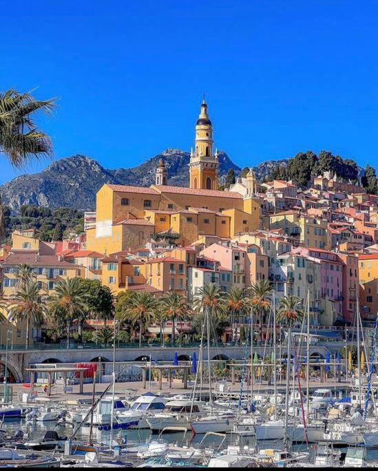 Le Garavan-Vue Mer-Plage-Clim-Terrasse Menton Exterior foto